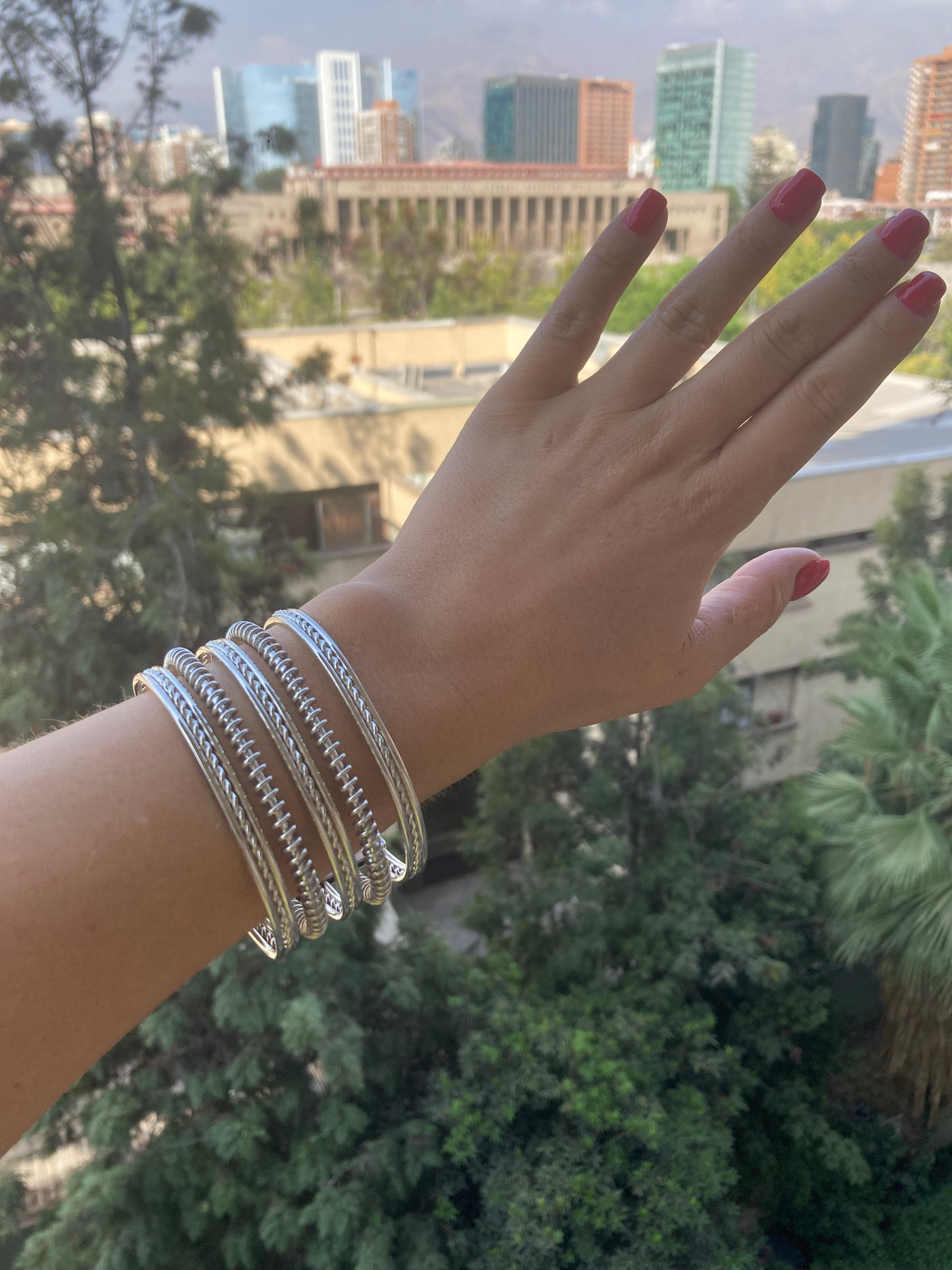 Brazalete Grueso Plateado