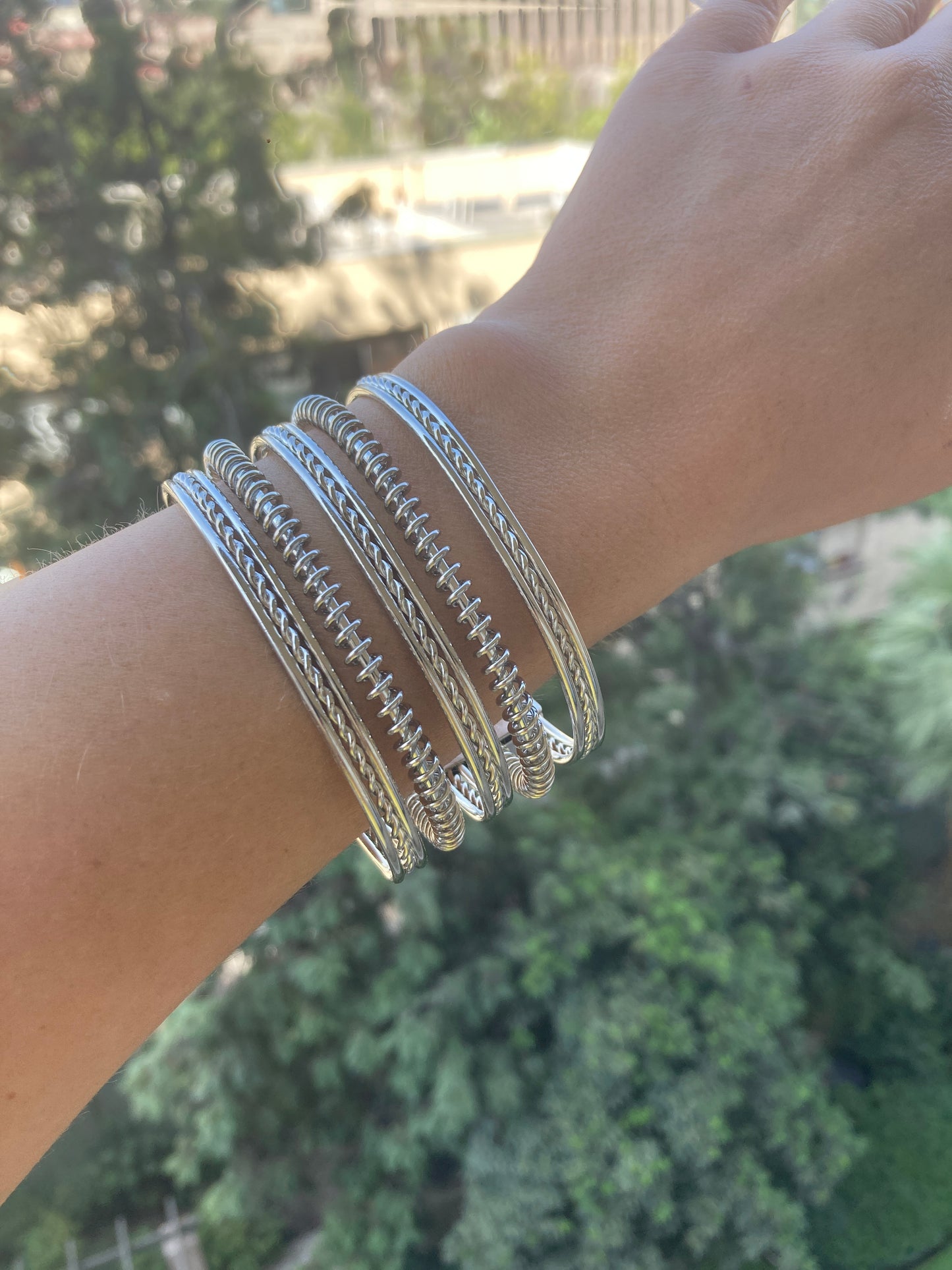 Brazalete Grueso Plateado