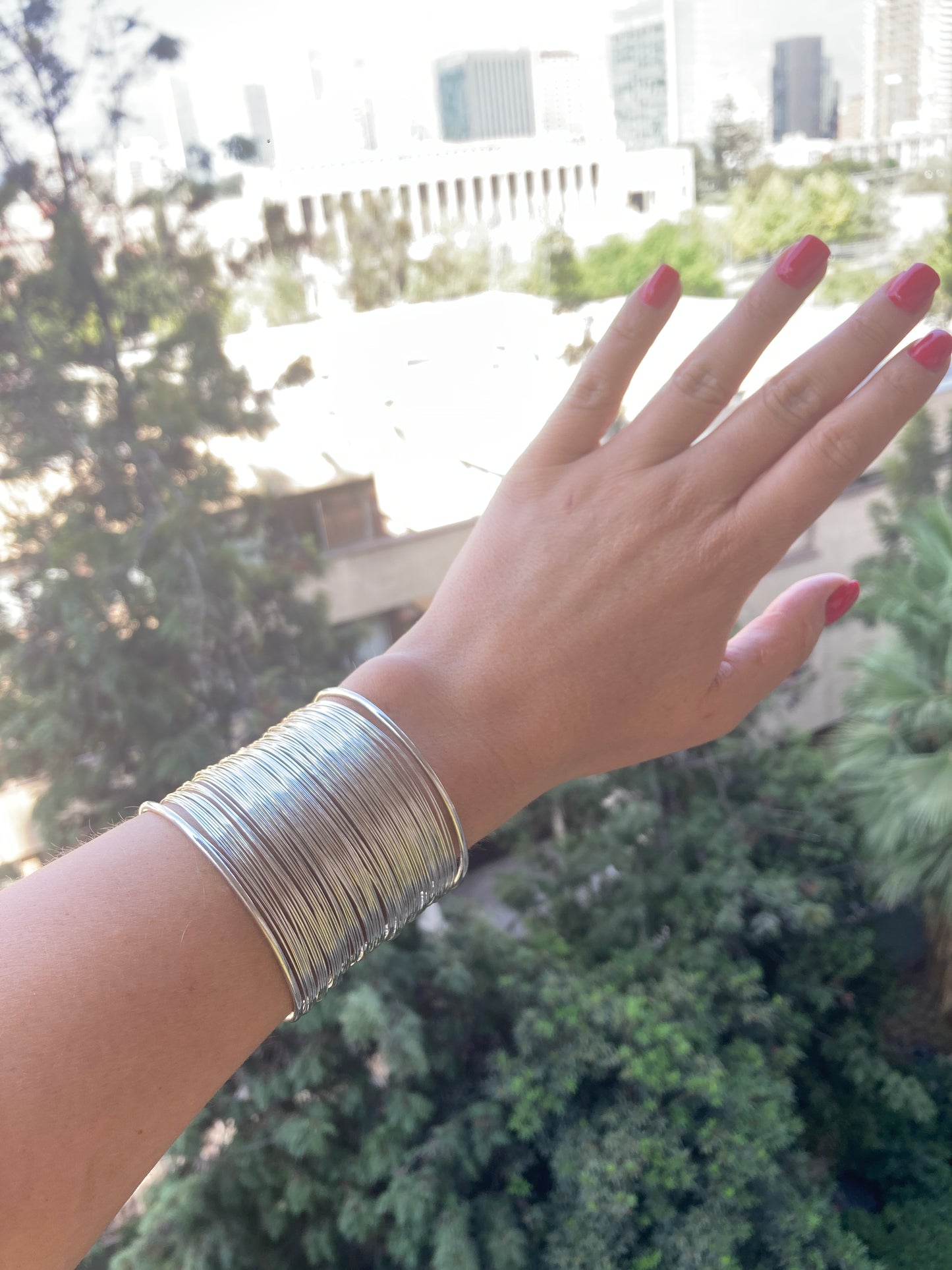 Brazalete Grueso Plateado